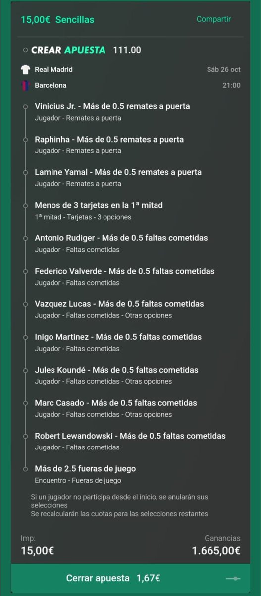 TheGoatFloren's tweet photo. PORRA CLÁSICO 🇪🇸
Día de clásico familia,vamos con todo!
En caso de verdear,la persona/personas que acierten el resultado ganarán 1.000€ a repartir (sólo resultado)
- Requisito » seguir al presi 💼 
- Válido hasta las 20:59⏱️
Que disfrutéis de este auténtico partidazo , suerte 🤝🏼 https://t.co/bq6YsJTqQx