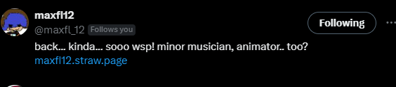 how have i JUST noticed that maxfl is following me...
curse you elon!! you never added him to my notifs!!!!! 😡😡