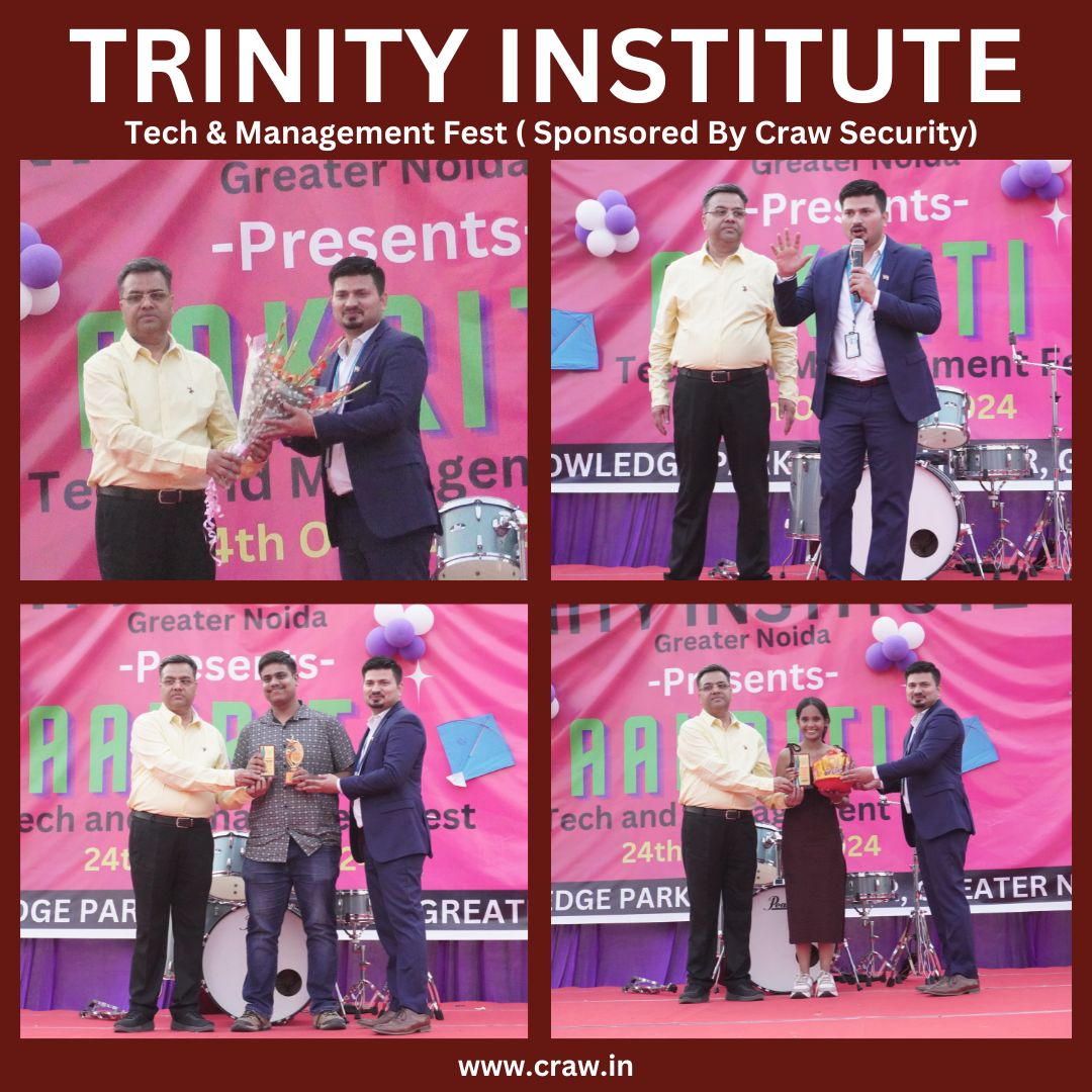 crawsec's tweet image. #CrawSecurity Sponsored #TrinityInstitute's #AakritiFest of this year. Director of Craw Security Pvt. Ltd. had given an elaborate information about a few topics of #CyberSecurity to the #students so that they could learn something new. Learn, Research, and Grow