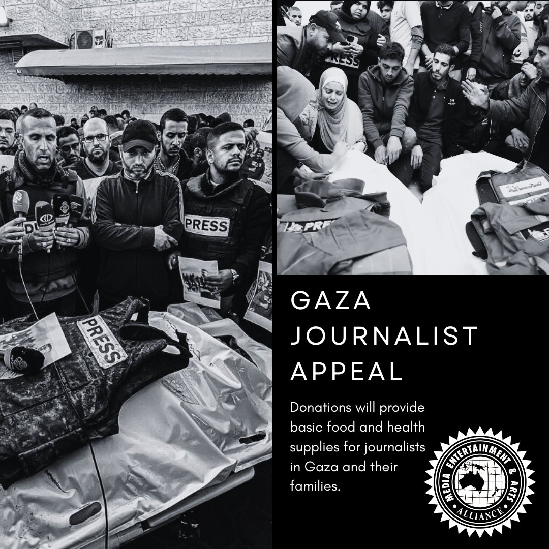 withMEAA's tweet image. DONATE HERE:
meaa.io/Gaza-appeal

With the conflict escalating and the humanitarian tragedy set to worsen, we are asking you to dig deep to help the journalists of Gaza.