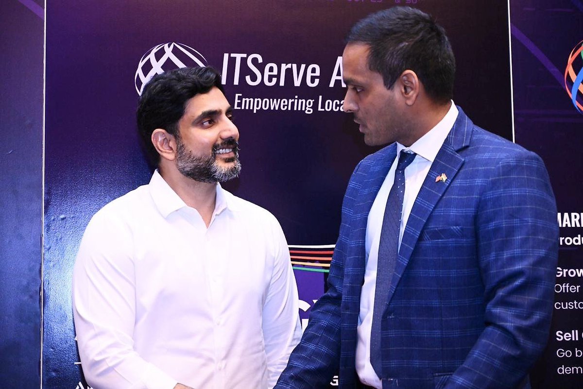 It was an honor to meet Honorable IT Minister of <a href="/AndhraPradeshCM/">CMO Andhra Pradesh</a> , <a href="/naralokesh/">Lokesh Nara</a> at ITServe Synergy engaged in discussions around the current administration’s vision for AP’s development, touching on transformative initiatives for the state in IT &amp; Pharma sectors. #Andhrapradesh