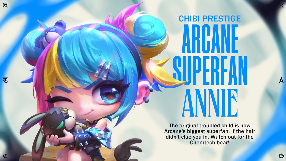 TFT's tweet image. Where there&apos;s smoke—especially if it&apos;s blue—Chibi Prestige Arcane Superfan Annie and her fellow Rebels can&apos;t be far behind.