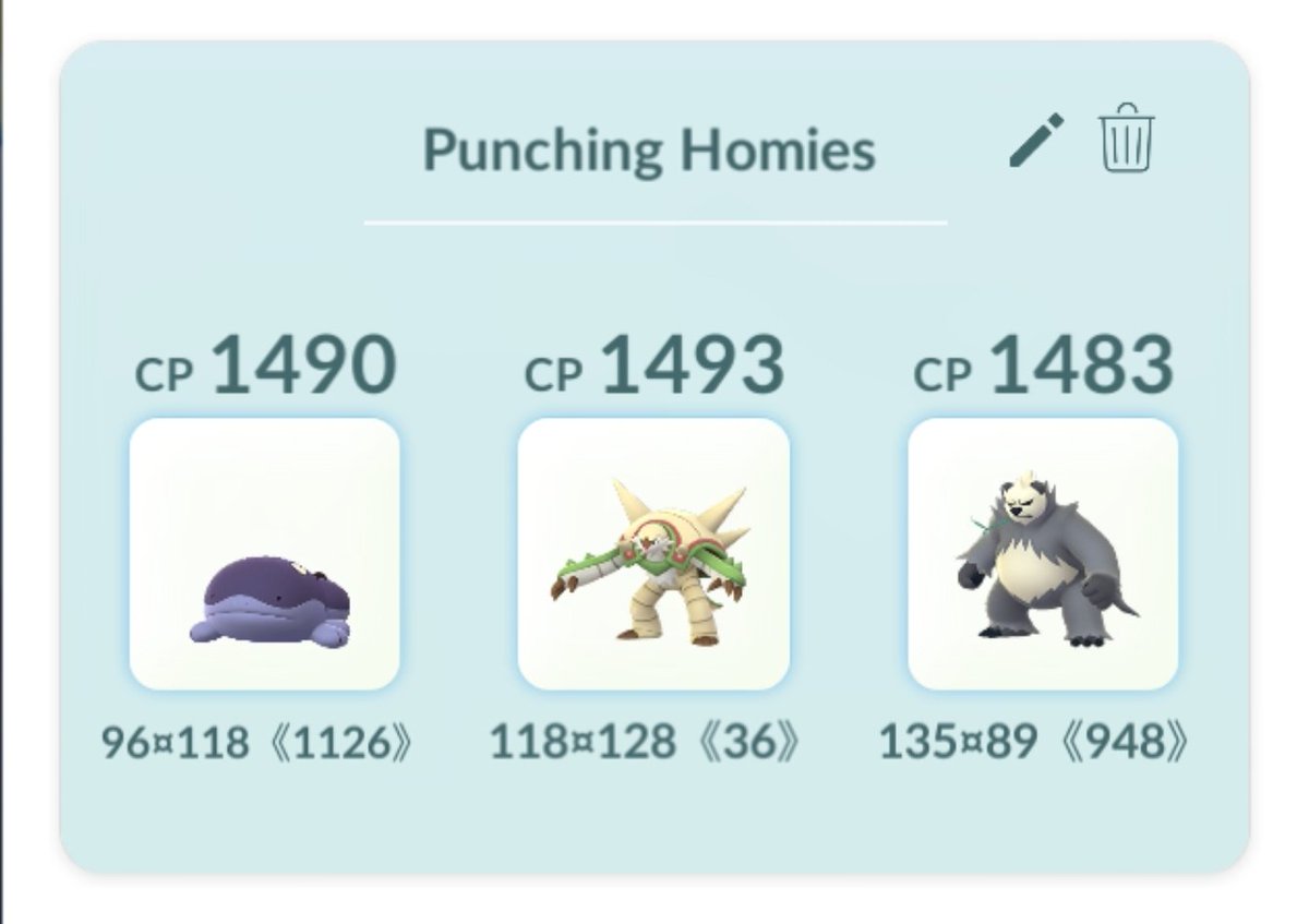 DanstormEX's tweet image. ... and #Legend Fu!
Here you go, the Danstorm Team: #Pangoro and his Bro, wow!
#gbl #maxout #season #greatleague #pogo #pokémongo