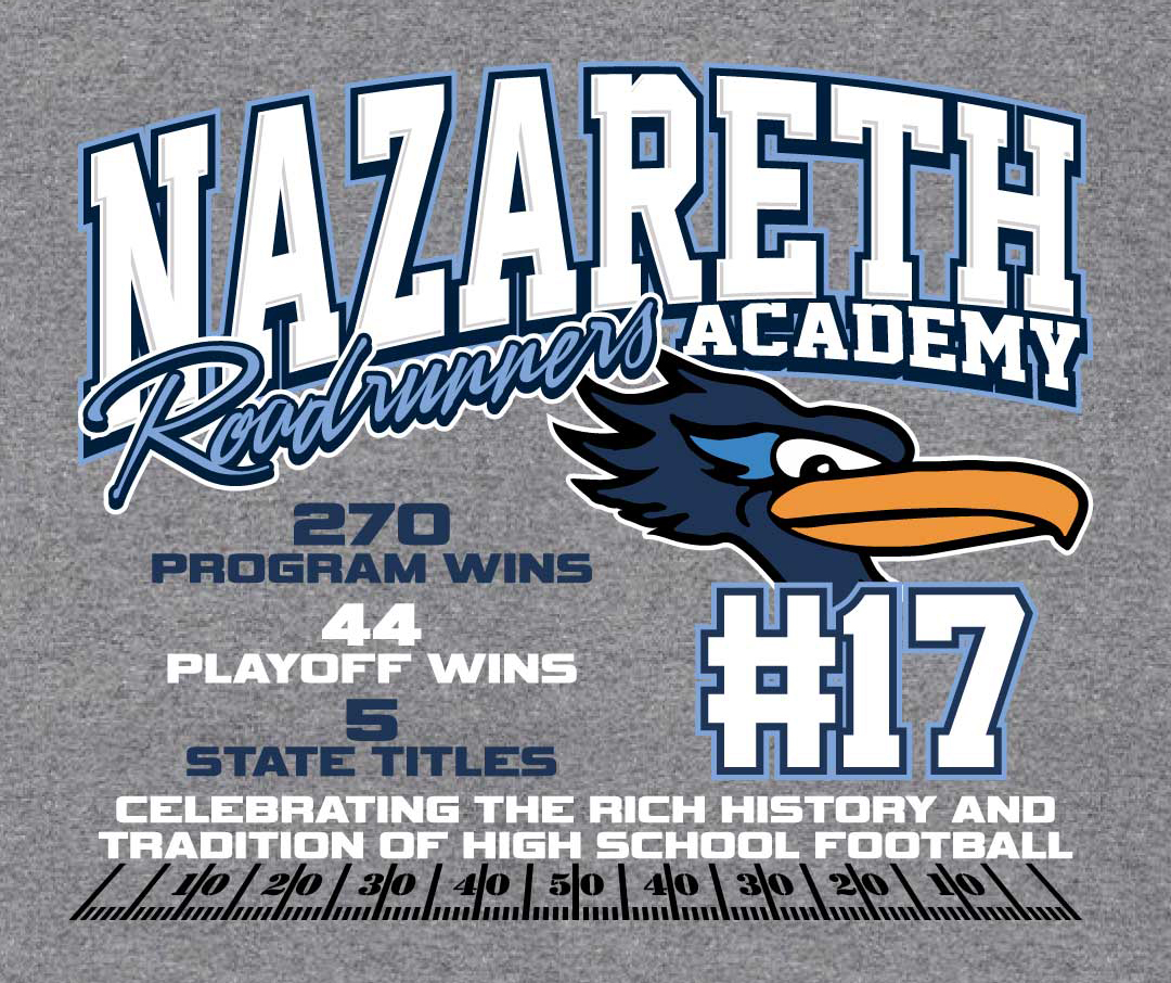 IHSA_IL's tweet photo. 🏈🏈 TOP 5⃣0⃣ #IHSA FOOTBALL PROGRAMS 🏈🏈
📅 1974 | 2024

⭐️⭐️#⃣1⃣7⃣⭐️⭐️
🦤 Nazareth Academy Roadrunners
📍 LaGrange

🔗🏈More on Naz and the Top 50 Programs▶️https://t.co/zGr6ldV1zz

🔗👕 Exclusive Top 50 shirts▶️https://t.co/4p48oPInny https://t.co/DbWPUQFZSV