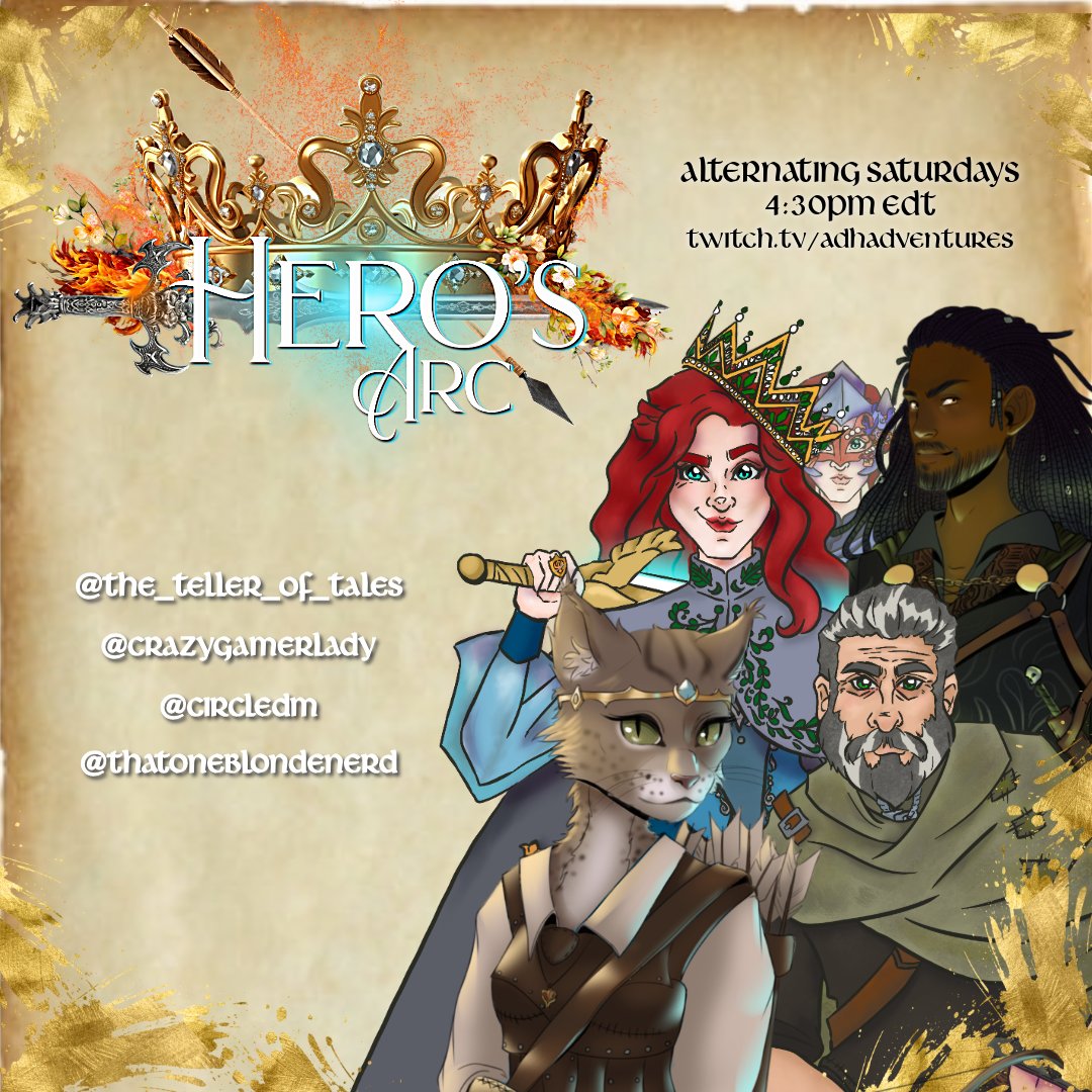 Oh hey! It's been a rough week, so join us as we dive into vigilante sh!t in our political intrigue campaign, as our heroes attempt to restore balance to the disparate Spire.

Now on twitch.tv/adhadventures! 
#dungeonsanddragons #actualplay