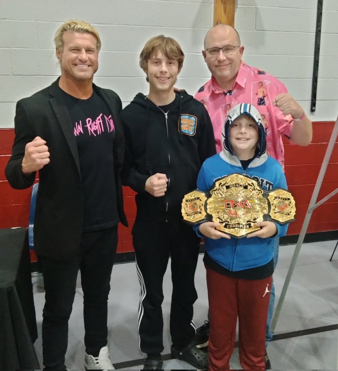 Hanging with the TNA champ at VCW