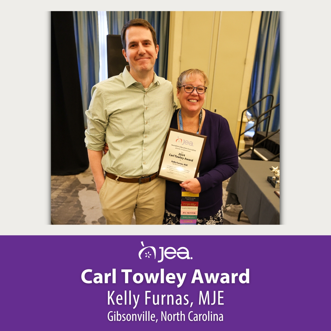 This afternoon's <a href="/nhsjc/">JEA/NSPA NHSJC</a> Adviser Recognition Luncheon was a special one. JEA is proud to celebrate all our award winners, starting with Administrator of the Year, Broadcast Adviser of the Year and the Carl Towley Award. #nhsjc #hsjournalism <a href="/RockHillMedia/">Rock Hill Media</a> <a href="/VAJTA1/">VaMediaNow</a> <a href="/TxAJE/">TAJE</a> <a href="/eloncomm/">Elon Communications</a>