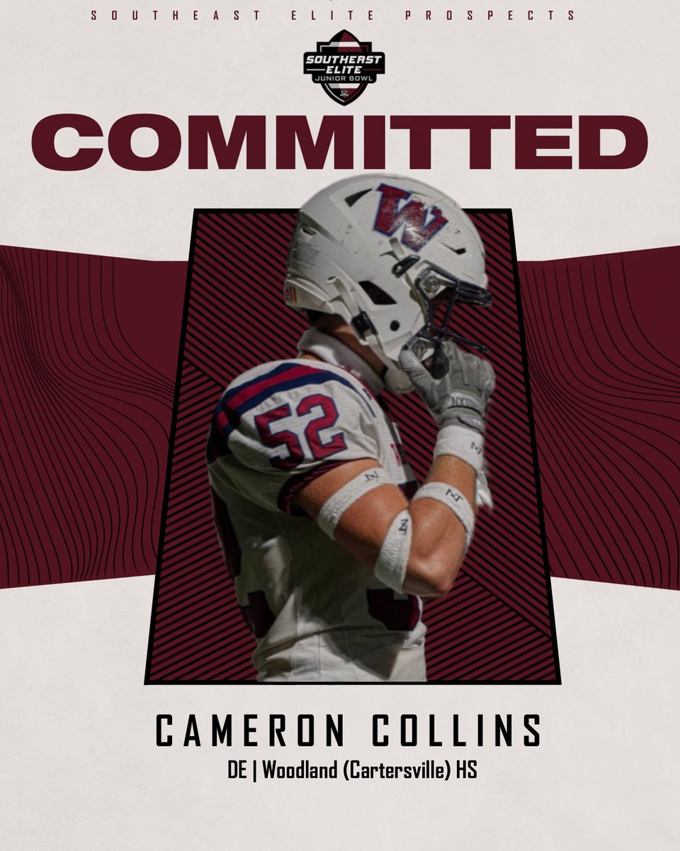 Southeast Elite Prospects (@southeastelite_) on Twitter photo ⭐️ COMMITMENT ⭐️
📲 <a href="/Camcollins26/">Cameron Collins</a>
has OFFICIALLY COMMITTED to play in the 2024 Southeast Elite Junior Bowl!
🗓️ December 27-29, 2024 ⭐️ COMMITMENT ⭐️
📲 <a href="/Camcollins26/">Cameron Collins</a>
has OFFICIALLY COMMITTED to play in the 2024 Southeast Elite Junior Bowl!
🗓️ December 27-29, 2024