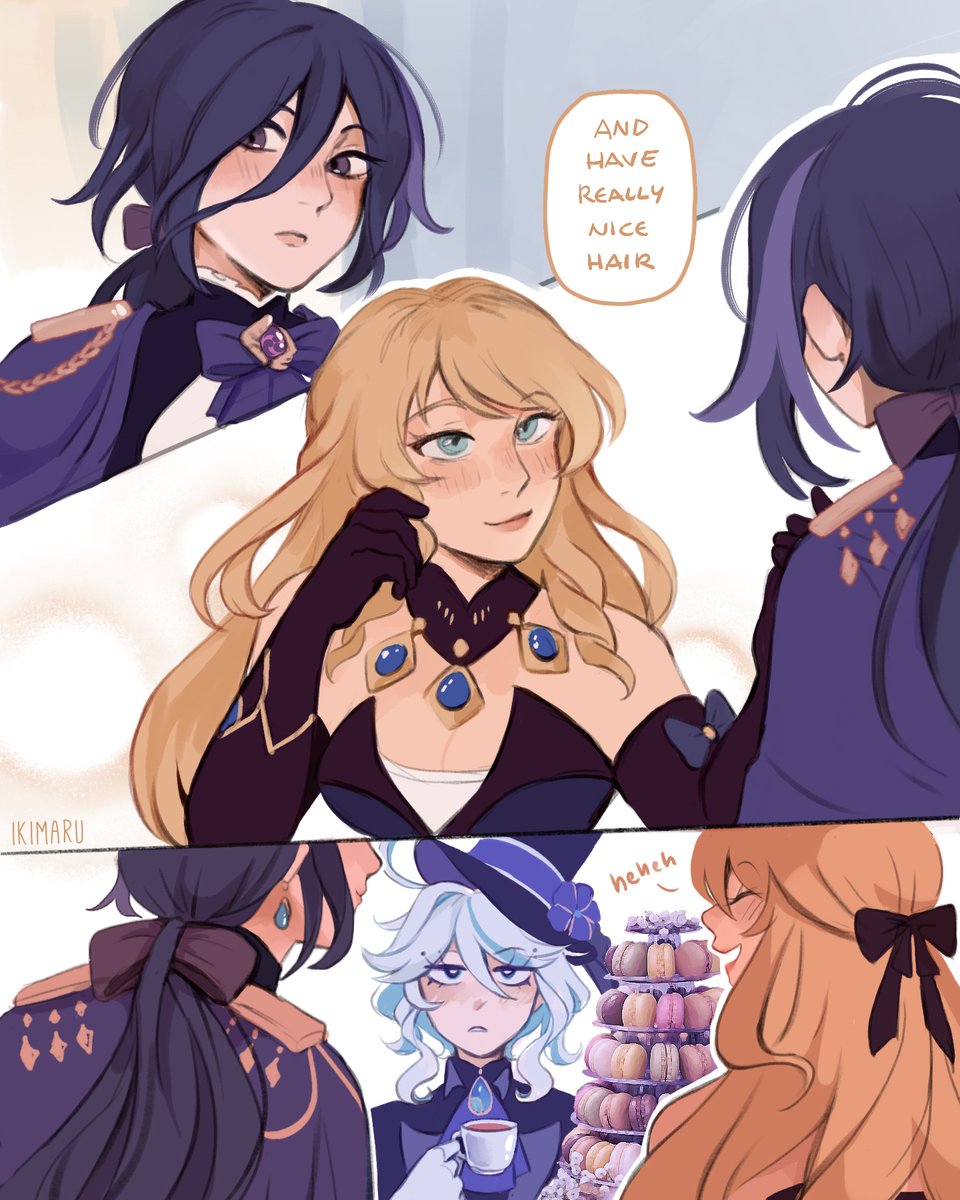 ikimaruart's tweet photo. really? right in front of my macarons? #clorivia https://t.co/A5D7XQXjuo