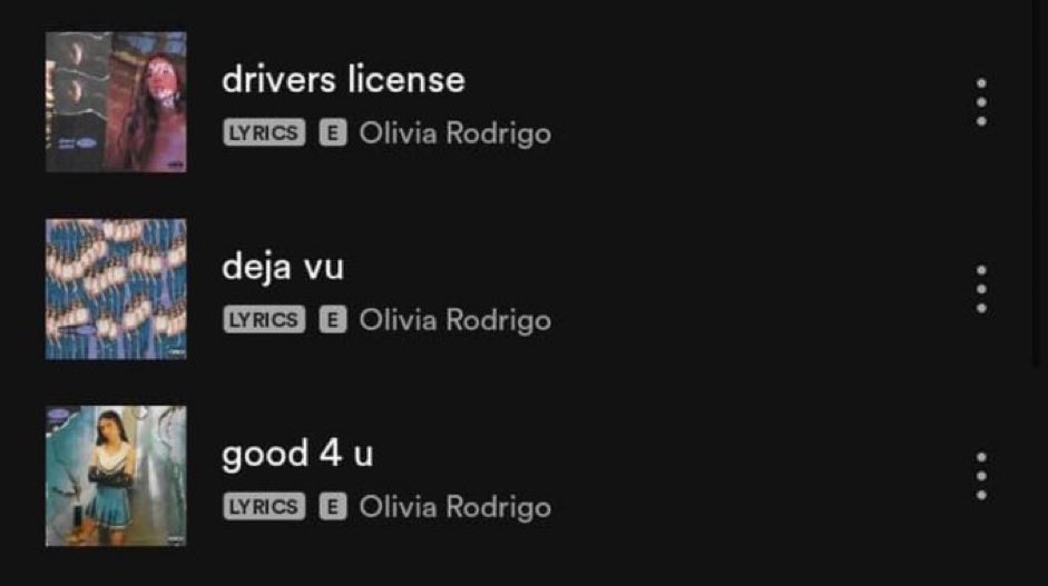 remember when this was olivia rodrigo's spotify