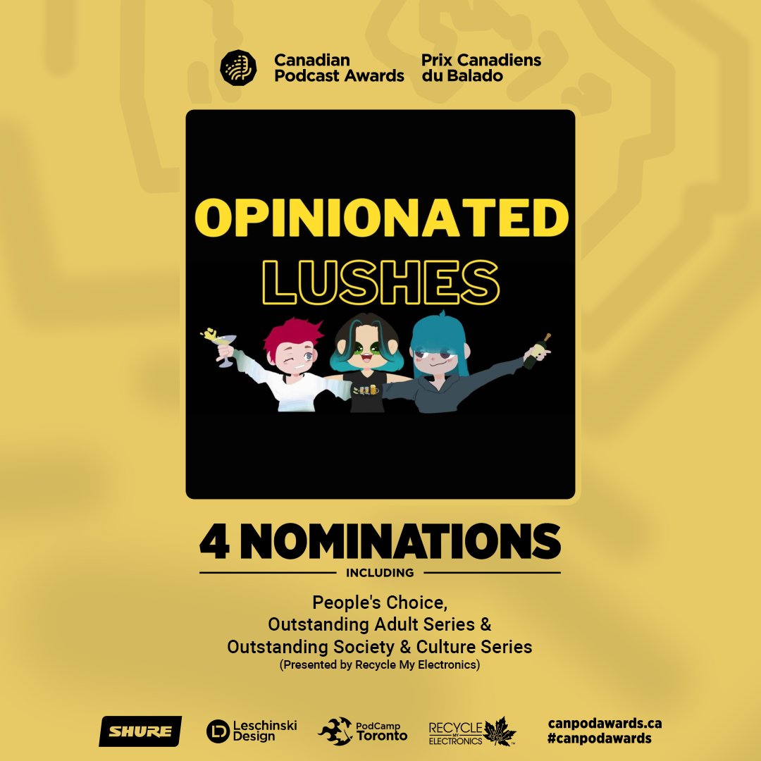 WHAT!????

Thank you so much to anyone that nominated us!!! 
And thanks to <a href="/CanPodAwards/">The Canadian Podcast Awards</a> for putting in the work every year!

#podcast #canadianpodcast #indiepodcast #CanadianPodcastAwards2024