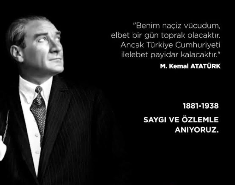 omergayir's tweet photo. Atatürk’ü aramızdan ayrılışının yıldönümünde saygı ve özlemle anıyoruz. O’nun “Denizciliği Türk’ün milli ülküsü olarak düşünmeli ve az zamanda başarmalıyız” sözleri, bizim için yol gösterici olmaya devam ediyor. 10 Kasım, fikirlerini yeniden hatırlama ve yolunda ilerleme günüdür. https://t.co/ljGJesp4rJ