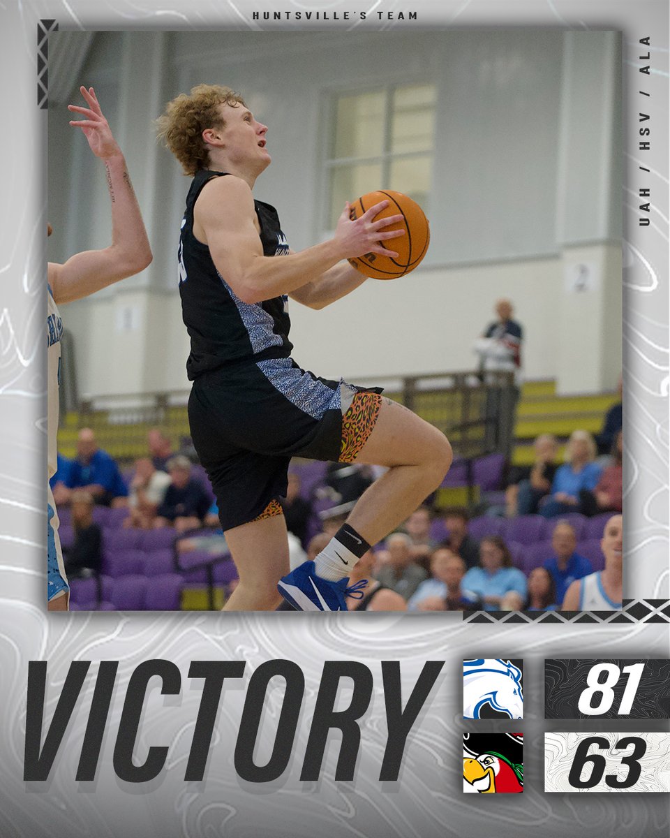 ✅ Win number one in the books for new head coach Mick Hedgepeth. 

<a href="/UAH_MBB/">UAH Men's Basketball</a> rolls against Barry.