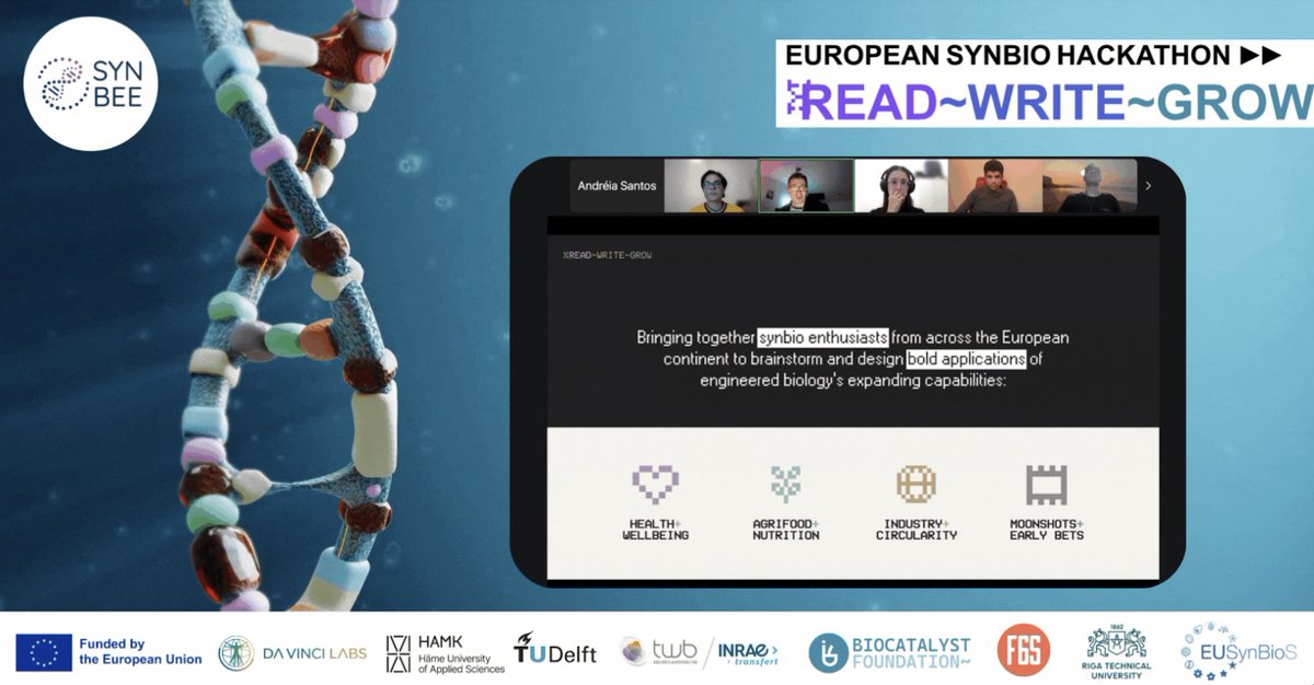 We’re thrilled to be halfway through the European Synbio Hackathon!

With +80 participants on board, it’s been an incredible experience. 🙌

Yesterday, day 2, focused on giving participants the tools and insights they need to bring their ideas to life! 💡

STAY TUNED for today!