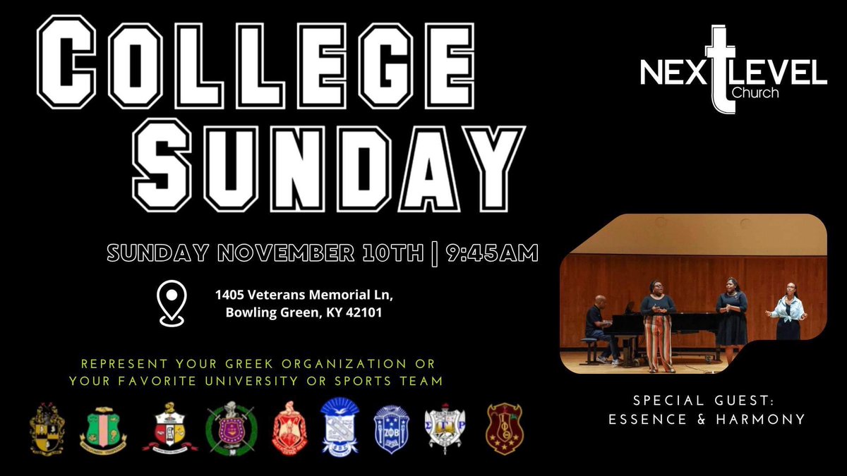 SamuelKHunterjr's tweet image. I want to see all of #WKU BG at the Next Level Church of BG at our 9:45 am service.  God has given me Message that his sure to be life-changing. #CollegeSunday 

Location: 1405 Veterans Memorial Lane, BG KY 
#wku
#bowlinggreenky
#wkufootball