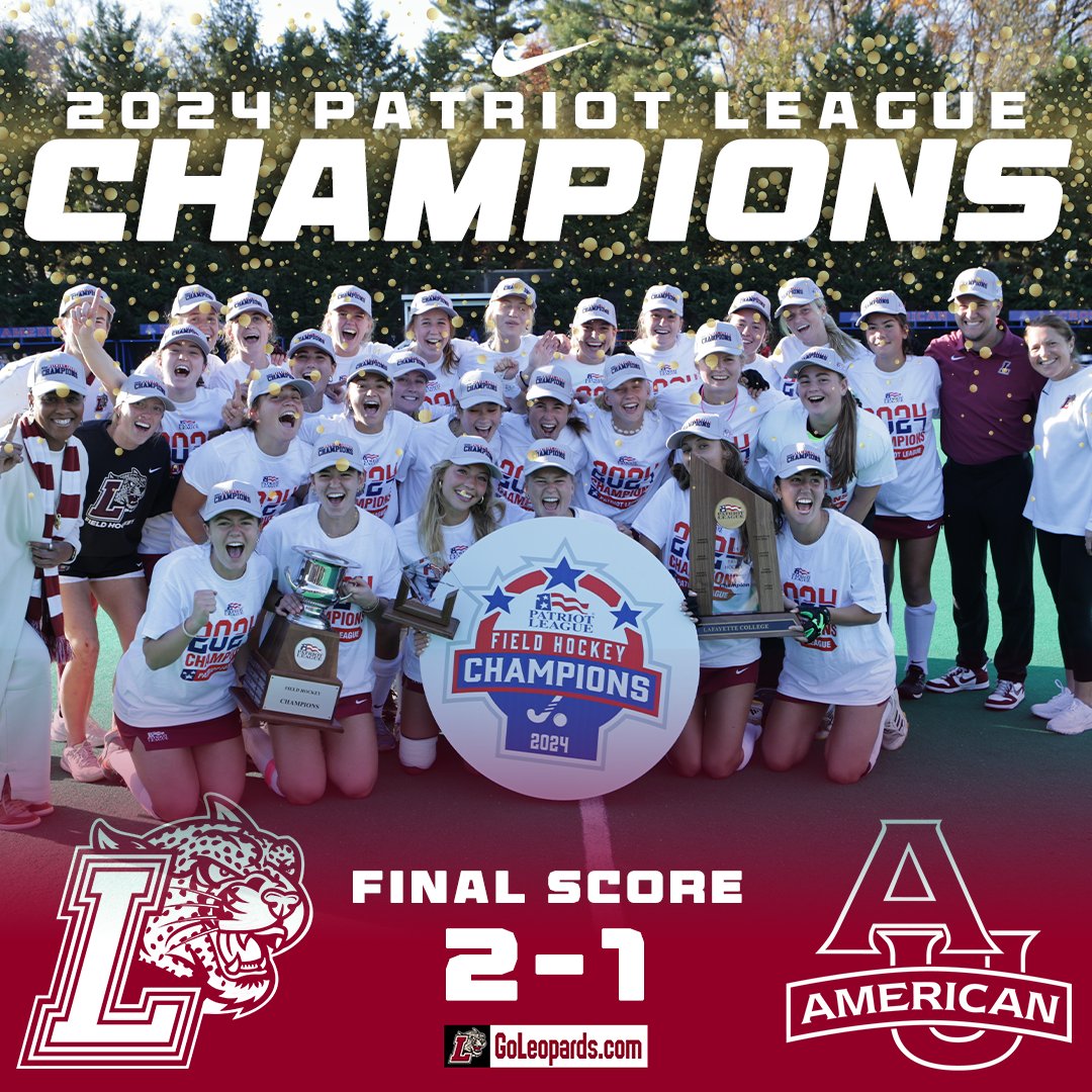LafayetteFH's tweet photo. YOUR 2024 @PatriotLeague CHAMPIONS! 🏆

#RollPards #ClimbTheHill @LafCol @GoLeopards https://t.co/hOihjBfVoL