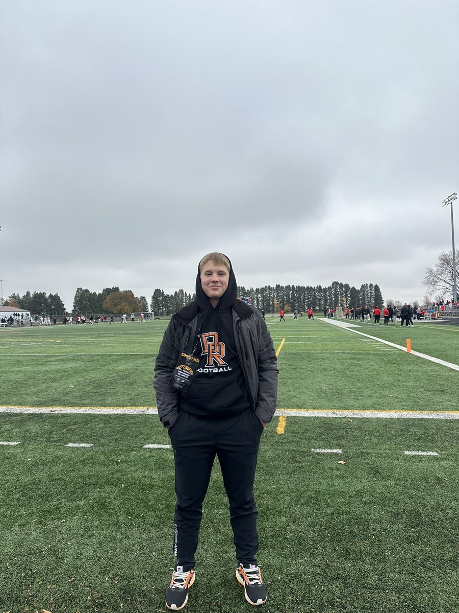 Thank you <a href="/DordtFB/">Dordt Football</a> for the great game day visit and can’t wait to come back up for an official visit! <a href="/CoachTeiger/">Coach Luke Munsterteiger</a> <a href="/coach_penner/">Joel Penner</a>