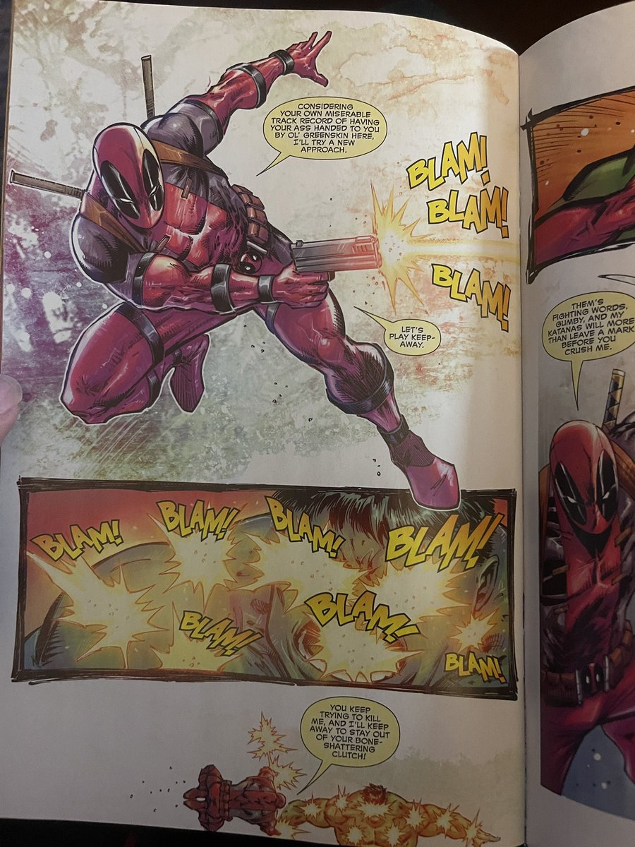Joshua Onimus (@variantnewssrce) on Twitter photo Whatever you think of <a href="/robertliefeld/">robliefeld</a> , love him or hate him, he absolutely nails the splash page of any book he’s on. He could have phoned it in for his final Deadpool story, instead we’re getting some of Rob’s best pages to date imo. #Deadpool #DeadpoolTeamUp #Robliefeld #Comics Whatever you think of <a href="/robertliefeld/">robliefeld</a> , love him or hate him, he absolutely nails the splash page of any book he’s on. He could have phoned it in for his final Deadpool story, instead we’re getting some of Rob’s best pages to date imo. #Deadpool #DeadpoolTeamUp #Robliefeld #Comics