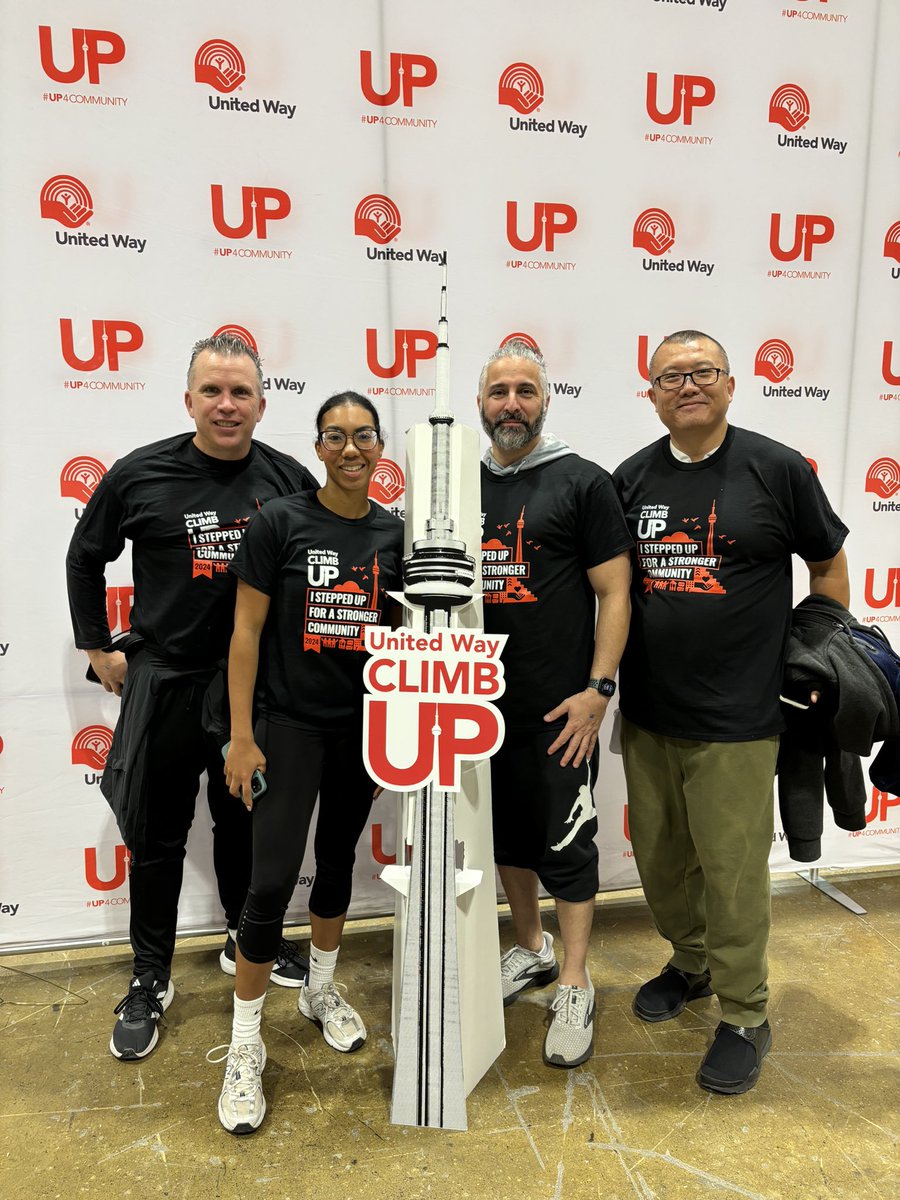 pridoehl911's tweet photo. Proud of captaining #TeamMOH which surpassed our ClimbUp United Way donation goal and conquered all 1,776 steps at the CN Tower event earlier this morning! https://t.co/SpsMMSED8o