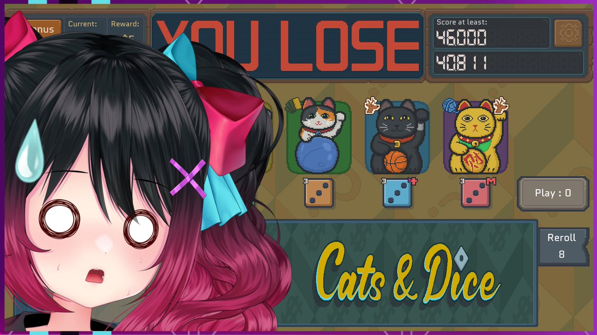 😻 Playing the Cats &amp; Dice Demo on Twitch in a few!  Come help figure out this cute dice rolling roguelike by dev <a href="/yongjustyong/">Yong</a> ^^
twitch.tv/callmekixie