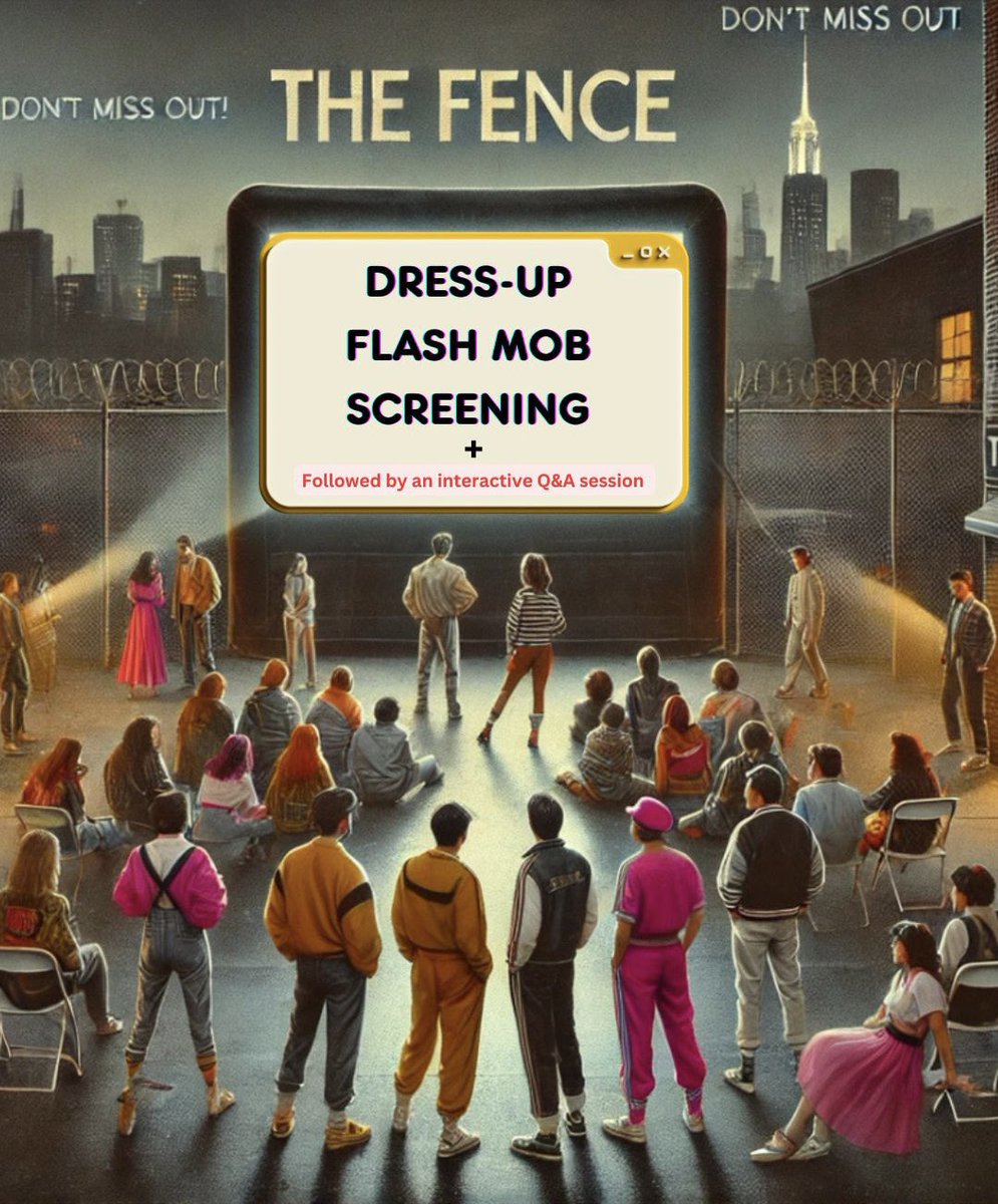 BayFilmFestival's tweet photo. We’re hosting an 80s-themed costume flashmob at our feature film of The Fence and you’re invited! Big hair, neon fits, &amp; epic moves required. 🎶
🎥✌️We’re also hosting a Q&amp;A too!!

🗓️ 22nd November 5pm📍 Reel Cinema https://t.co/OnTtvWV18i