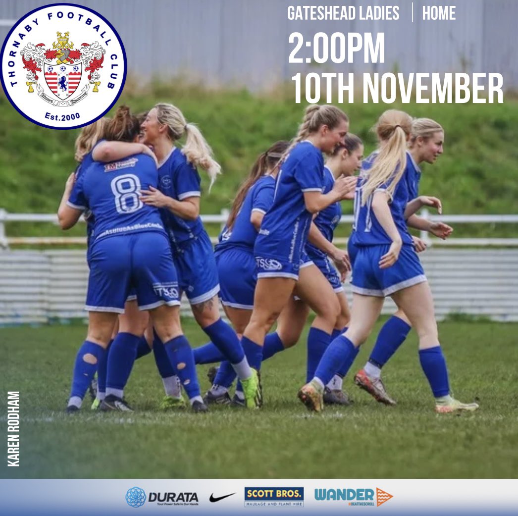 ThornabyFC_'s tweet photo. 📆 Sunday 3rd November 2024
🆚 Thornaby Vs Gateshead Ladies
🏟️ Teesdale Park, Thornaby, TS17 7JU
⏰ Kick Off, 2pm
🎟️ Adults £3, Concessions £2 & U16 £1
#OneCub #OneCommunity #Thornaby
@NERWFL
📸 @krphotographics https://t.co/8rwpucd0Dq