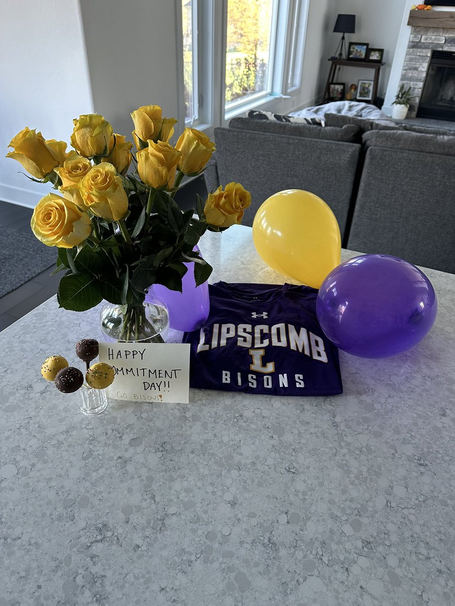 EXTREMELY excited to announce my commitment to Lipscomb University to continue my academic and athletic career! Thank you to my parents, sisters, friends, and coaches for supporting me in my journey to get here!💜💛 #GoBisons