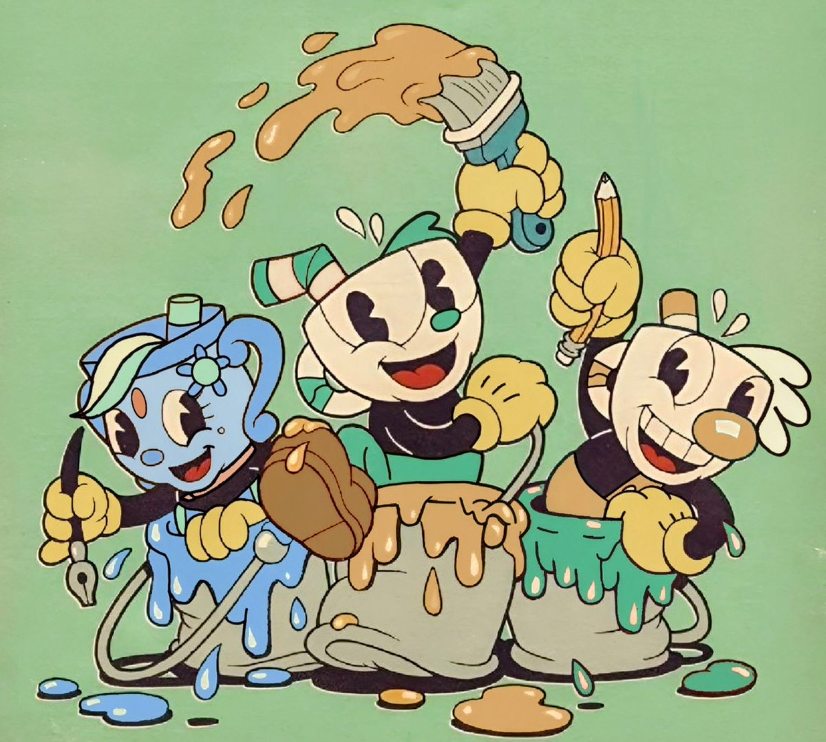 GreenyCup's tweet photo. Which Version of My Main Cuphead Ocs do y'all prefer!? :0 #Cuphead #CupheadOC #CupheadOCs #CupheadFandom https://t.co/rsxxXUaE6D