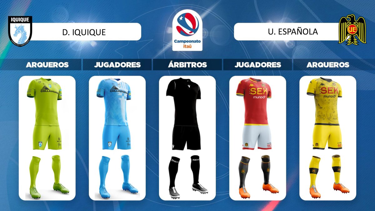 CampeonatoCL's tweet image. 👕🩳🧦Así será el #DressCode de la #Fecha30 del #CampeonatoItaú🏆

Parte 1️⃣

📌 @Cruzados  🆚 @coquimbounido 

📌@ClubDIquique 🆚  @UEoficial 

📌 @ulcsadpoficial   🆚  @ClubDepCobresal 

📌 @OHigginsoficial   🆚 @Cobreloa_SADP
