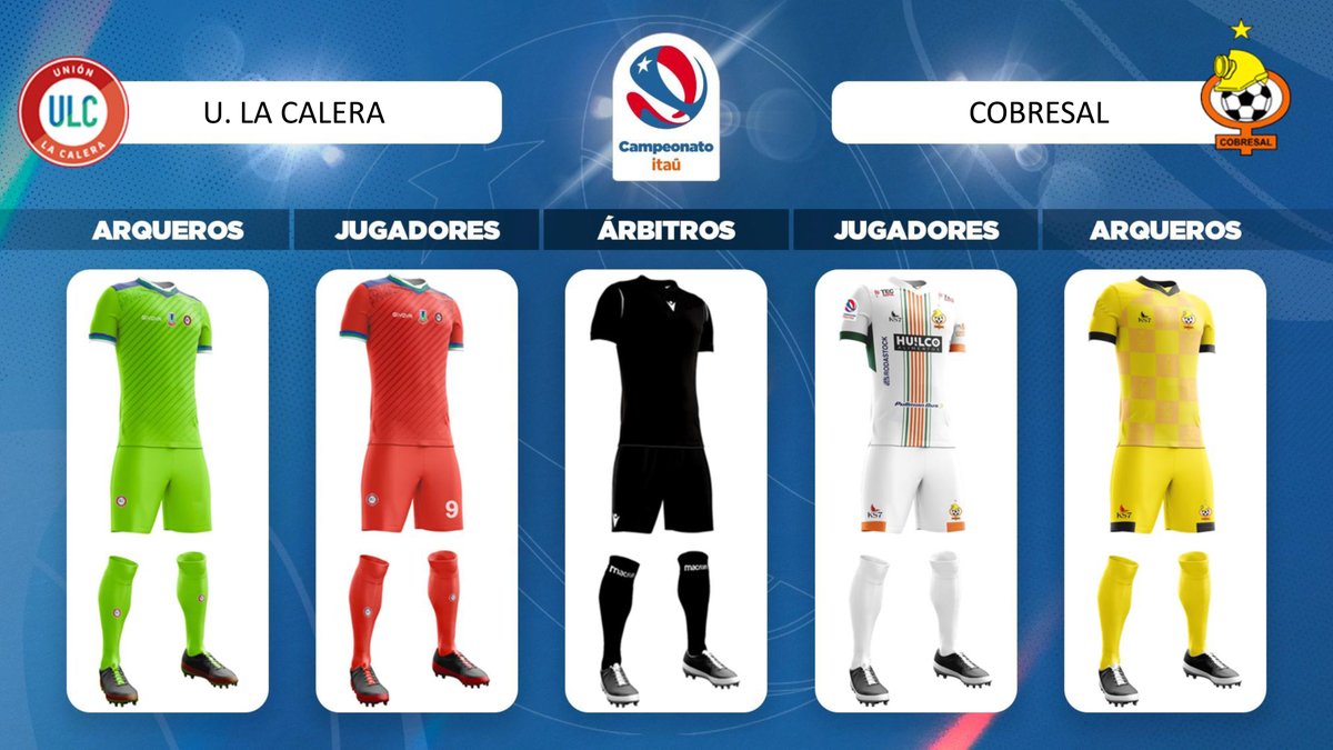 CampeonatoCL's tweet image. 👕🩳🧦Así será el #DressCode de la #Fecha30 del #CampeonatoItaú🏆

Parte 1️⃣

📌 @Cruzados  🆚 @coquimbounido 

📌@ClubDIquique 🆚  @UEoficial 

📌 @ulcsadpoficial   🆚  @ClubDepCobresal 

📌 @OHigginsoficial   🆚 @Cobreloa_SADP