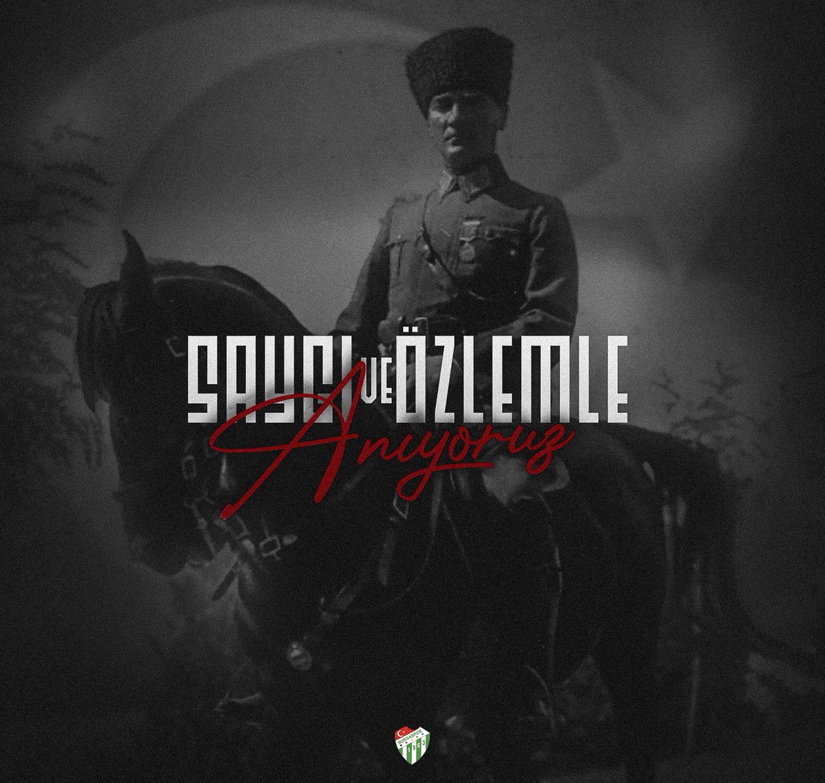 "Benim naçiz vücudum elbet bir gün toprak olacaktır, ancak Türkiye Cumhuriyeti ilelebet payidar kalacaktır."

Cumhuriyetimizin kurucusu Ulu Önder Mustafa Kemal Atatürk’ü ölümsüzlüğe uğurladığımız günün 86. yıl dönümünde saygı, özlem ve rahmetle anıyoruz.
🇹🇷#10Kasım