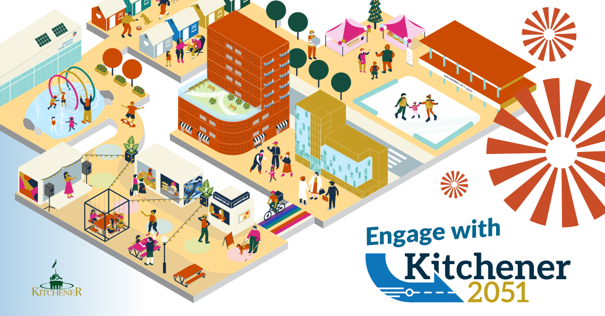 CityKitchener's tweet photo. Introducing the Kitchener 2051 Speaker Series! Join us for a FREE event on Nov. 19 at the Kitchener Library. Experts will explore how to design cities that work for everyone, focusing on ability, mobility, mental health, and more.

Register now 👉 https://t.co/2UiayhD9vQ https://t.co/B7MHbml0Fn