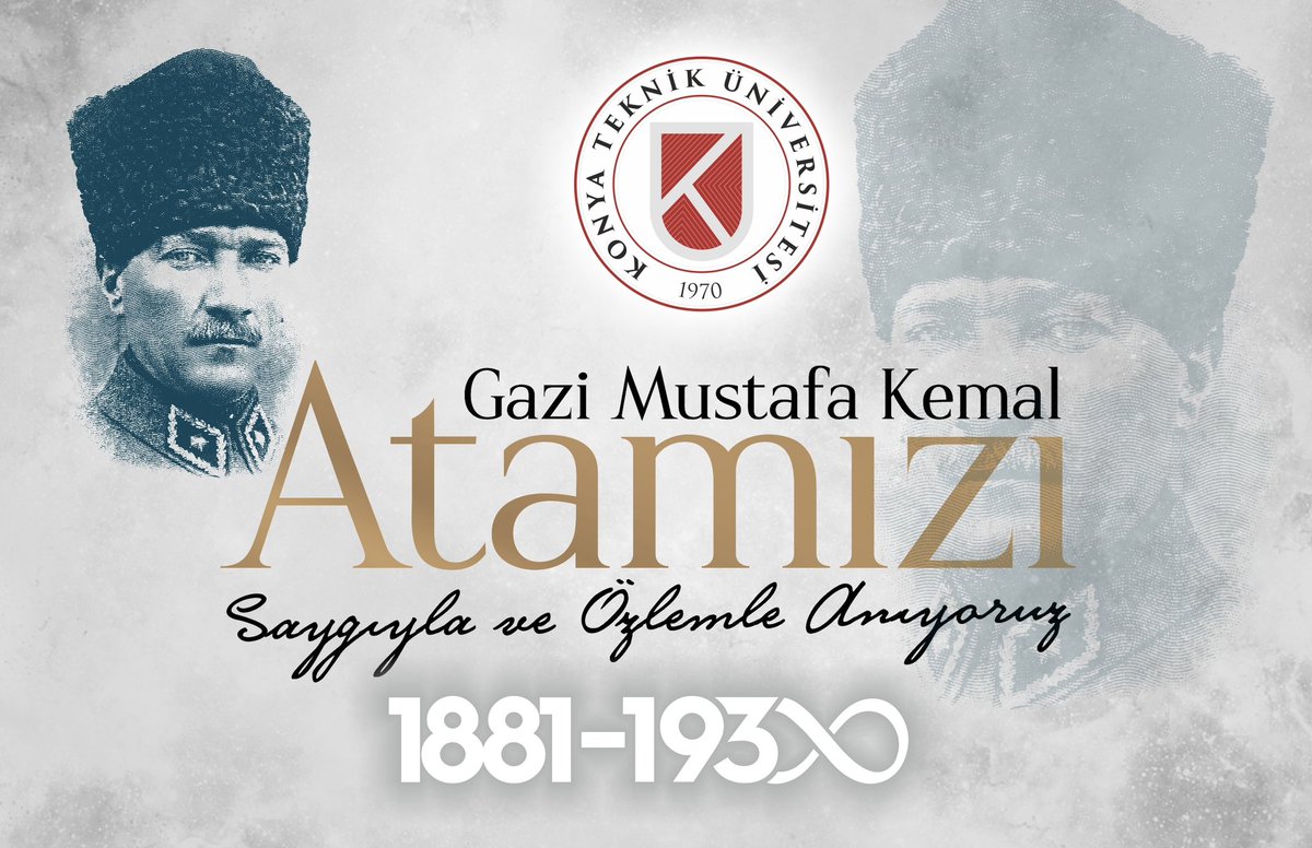 Gazi Mustafa Kemal Atatürk'ü vefatının 86. yılında saygı ve özlemle anıyoruz.🇹🇷
1881-193∞

#10Kasım