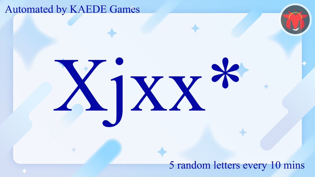 Post by 5 random letters every 10 mins on X: Xjxx*, image size:1200x675