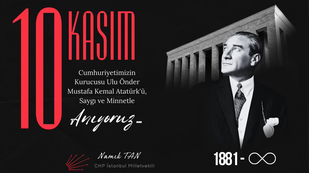 Var oluşumuzu, Cumhuriyetimizi, bağımsızlığımızı, özgürlüğümüzü, medeni yaşamımızı, her şeyimizi borçlu olduğumuz;

Yüce Atatürk, sana:

M  İ  N  N  E  T  T  A  R  I  Z

#OlmasaydınOlmazdık