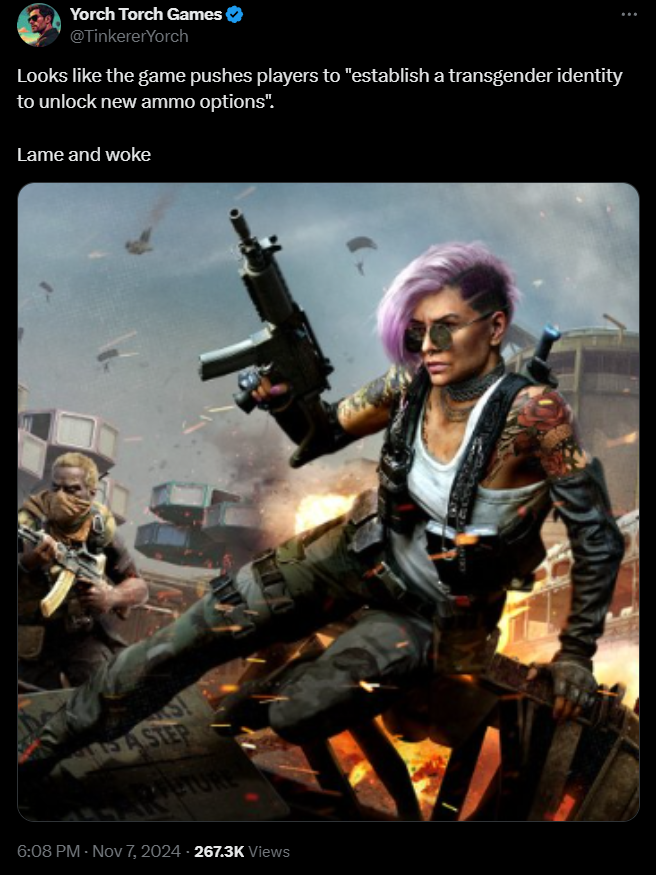 BoomShootLs's tweet photo. Anti Woke Grifters think a character in Call of Duty Black Ops 6 is Transgender, they are encouraging Twitter users to play Doom as an alternative.

#Doomcommunitysupportsfascists https://t.co/pFiOVcWKIK