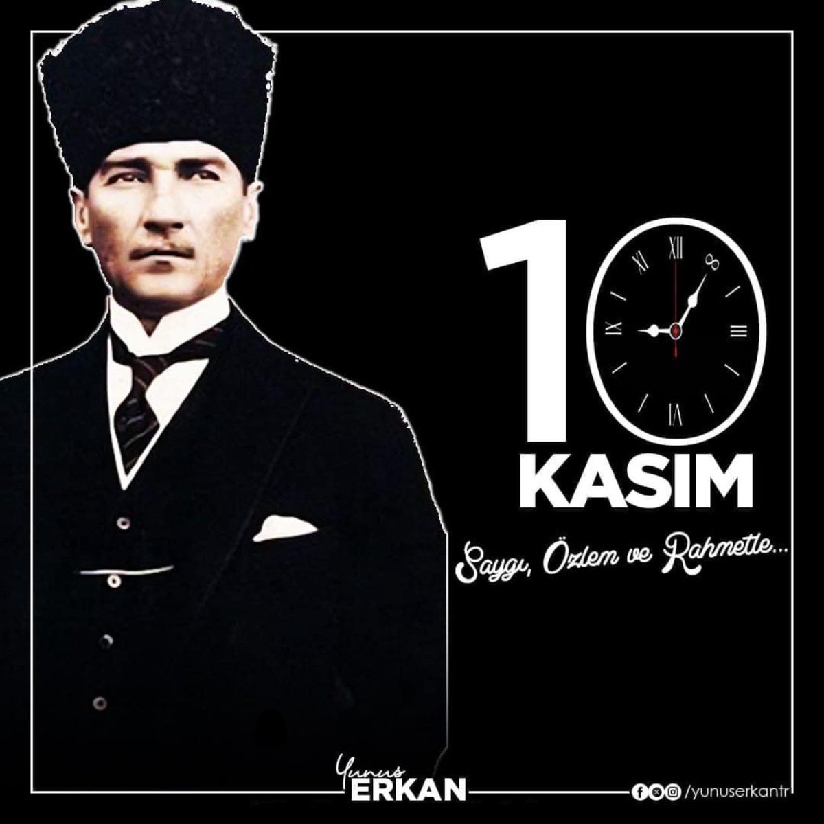Cumhuriyetimizin kurucusu Gazi Mustafa Kemal Atatürk’ü vefatının 86. yıl dönümünde saygı, özlem ve rahmetle anıyorum.
#10Kasım