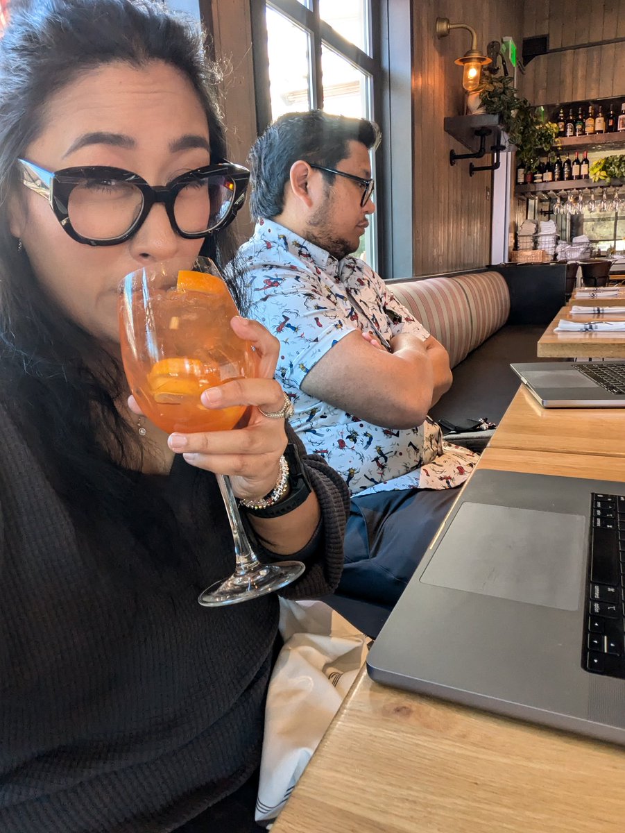 Power lunching and working on a proposal. We are manifesting that shit! Abundance, bitches! We all deserve abundance. ♥️