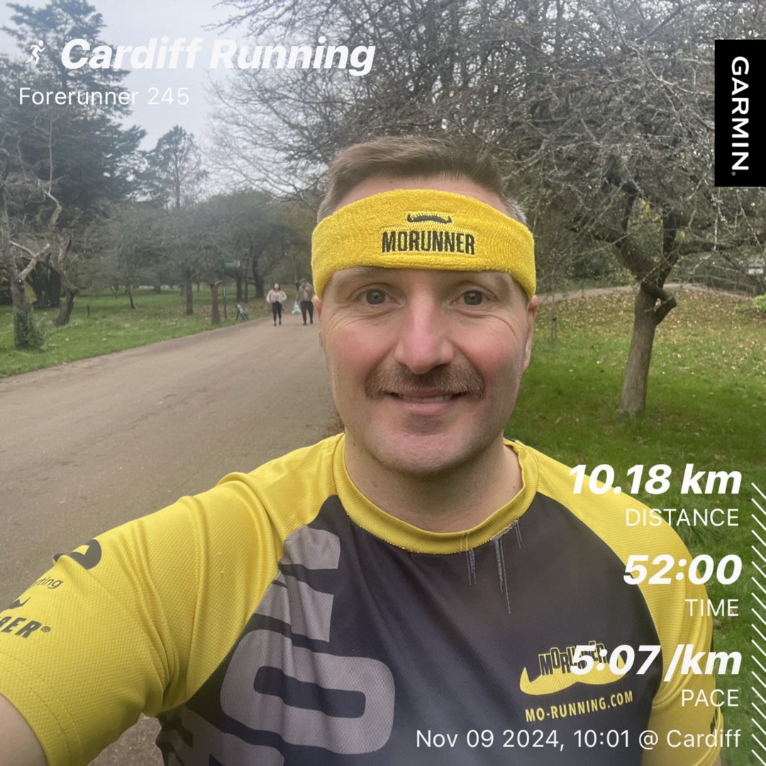 DaleFlower02's tweet photo. Enjoyed that one today! Always enjoy raising some funds for Men’s Health, even if I look like a t**t in a yellow headband#MoRunning https://t.co/PBkRvCBmKH