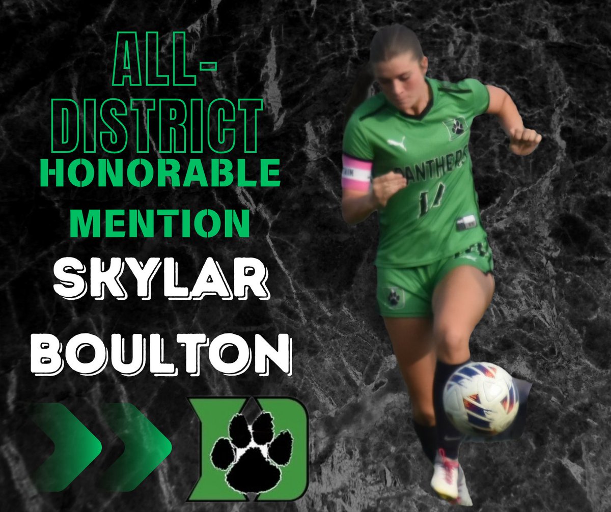 Congratulations to our ladies that received District Honors 

1st Team- Adrianna Dunning (JR)
2nd Tean- Peyton Taylor (SR)
2nd Team- Kendall Sprow (SR)
Honorable Mention- Skylar Boulton (SR)