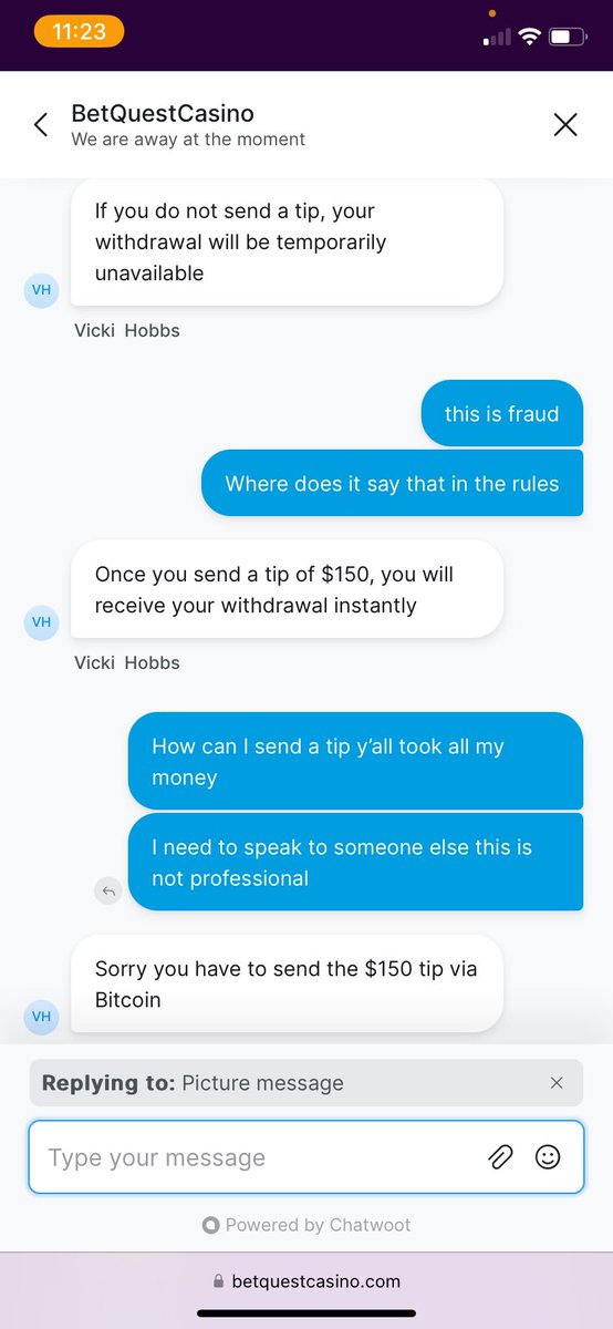 Motolord2's tweet photo. I’ve been scammed by bet quest casino I need help https://t.co/qxzKBJQT4H