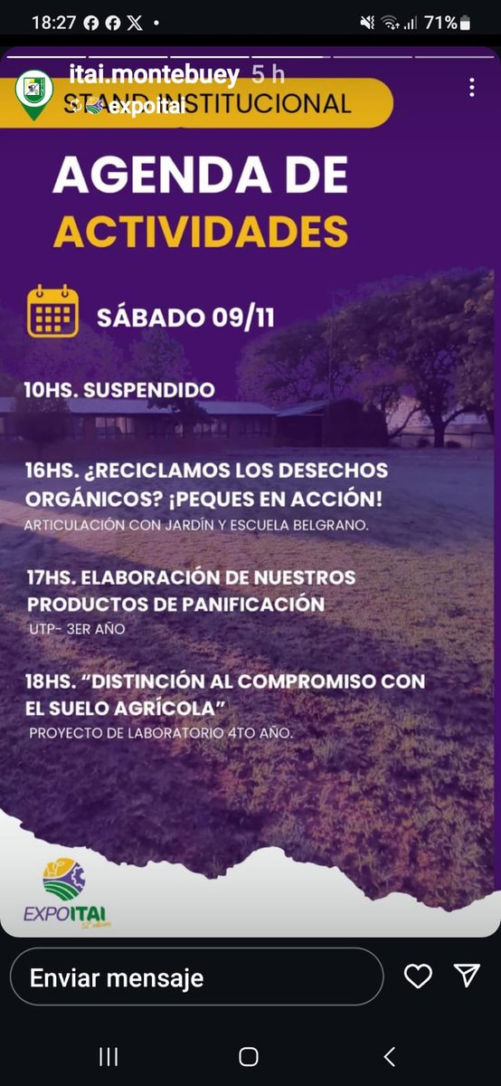 Gustavo R (@gpromagnoli) on Twitter photo Actividades de hoy! Expo-ITAI 2024!
<a href="/ITAI_MonteBuey/">Instituto Técnico Agrario Industrial</a>
<a href="/sanlorenzatti/">Santiago Lorenzatti</a>
<a href="/RomagnoliAndres/">Andres Romagnoli</a>
<a href="/luciano/">Tudo menos o véio da havan</a> Actividades de hoy! Expo-ITAI 2024!
<a href="/ITAI_MonteBuey/">Instituto Técnico Agrario Industrial</a>
<a href="/sanlorenzatti/">Santiago Lorenzatti</a>
<a href="/RomagnoliAndres/">Andres Romagnoli</a>
<a href="/luciano/">Tudo menos o véio da havan</a>