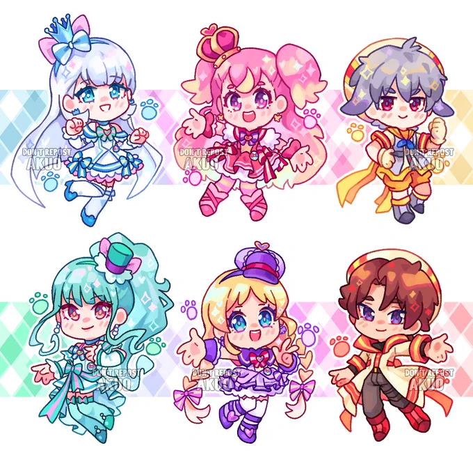 Wonderful Precure chibi set full team!  
