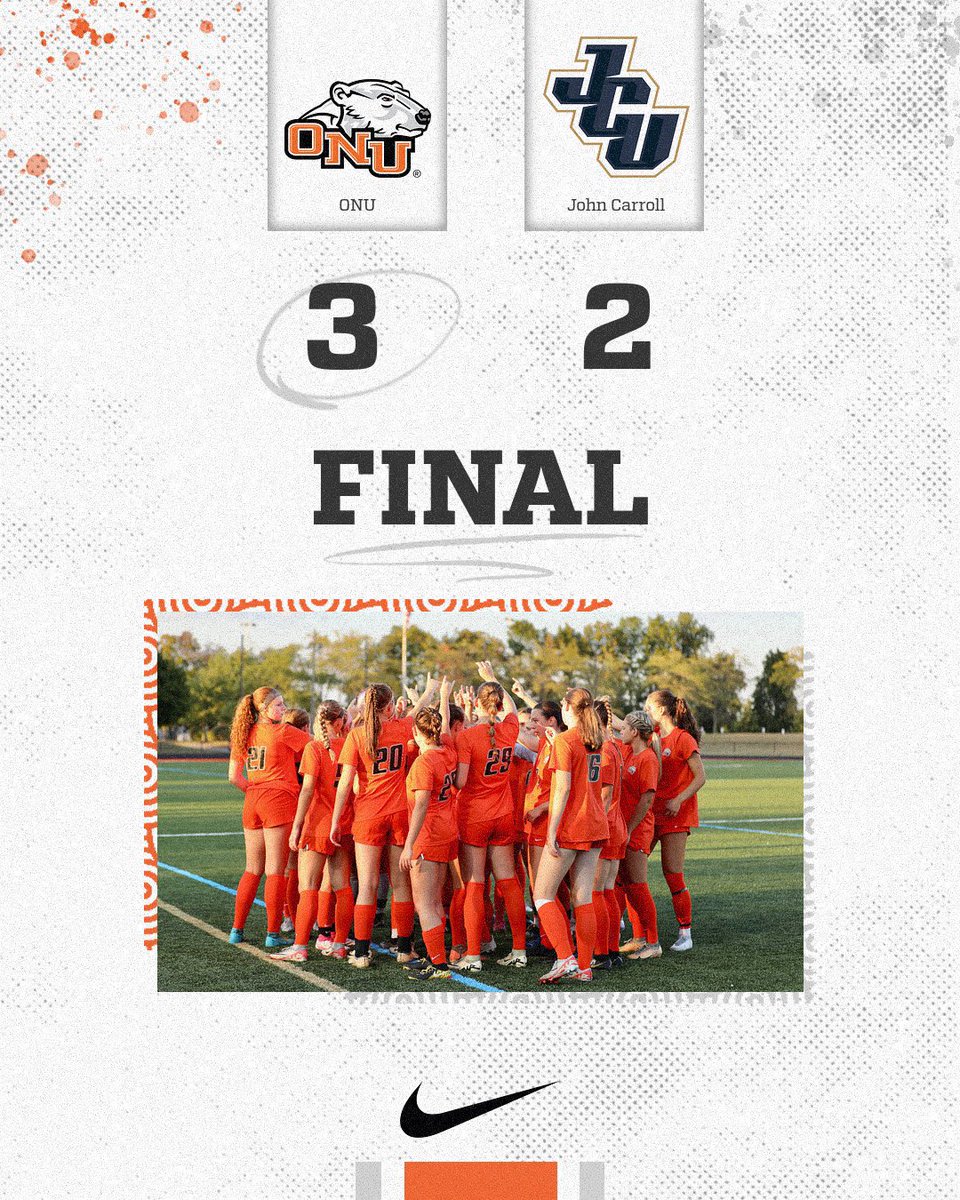 FINAL. 

ONU: 3 JCU: 2

OAC CHAMPIONS!! Behind a dominant 3 goal performance we win our 6th OAC Tournament &amp; 12th OAC Regular Season Title! We have secured our automatic bid to the NCAA TOURNAMENT!  🏆

⚽️: Beckett 
⚽️: Cannon
⚽️: Gast

#onu #FAMILY #together #ItsANorthernThing