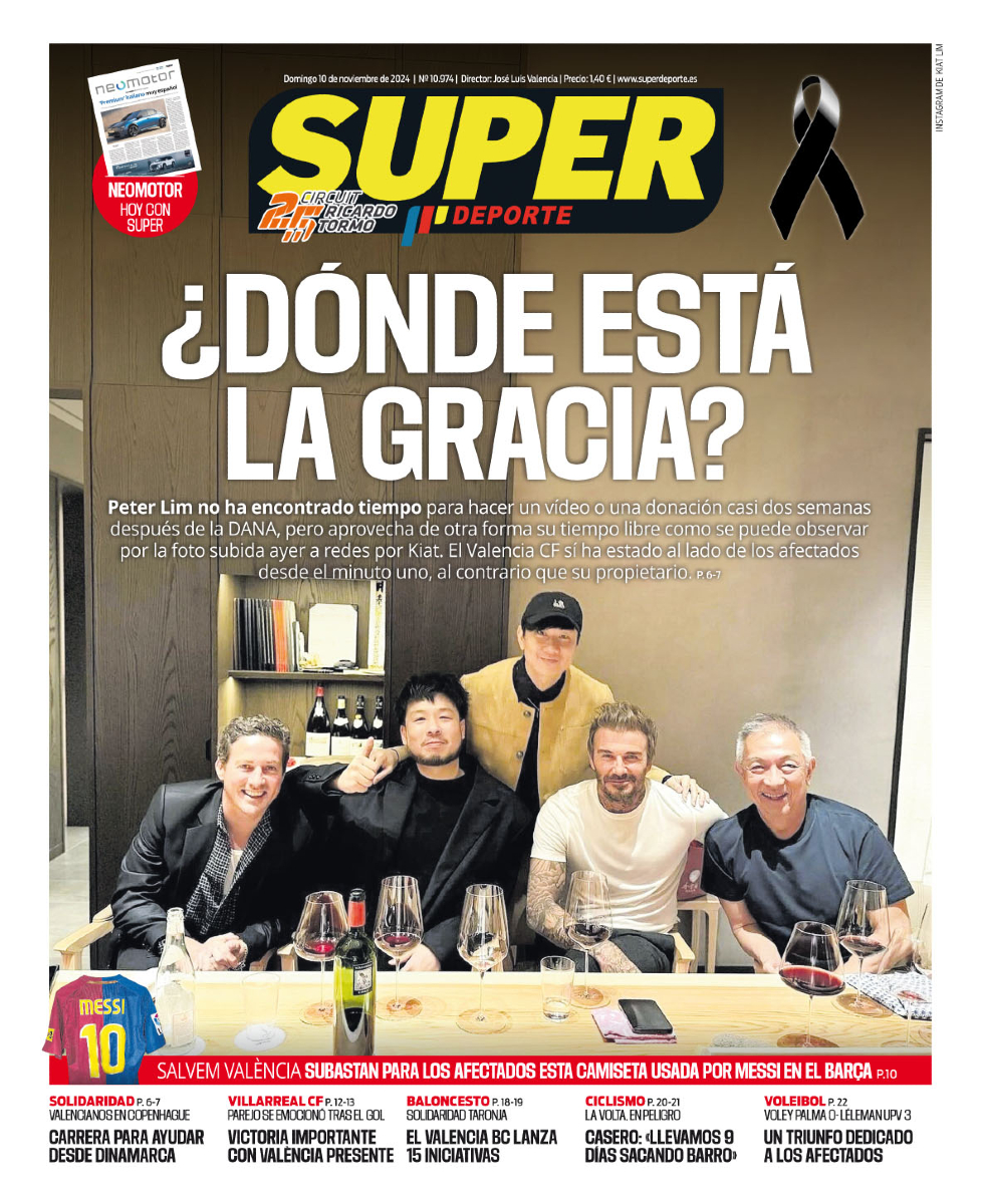 Nuestra portada de este domingo, 10 de noviembre