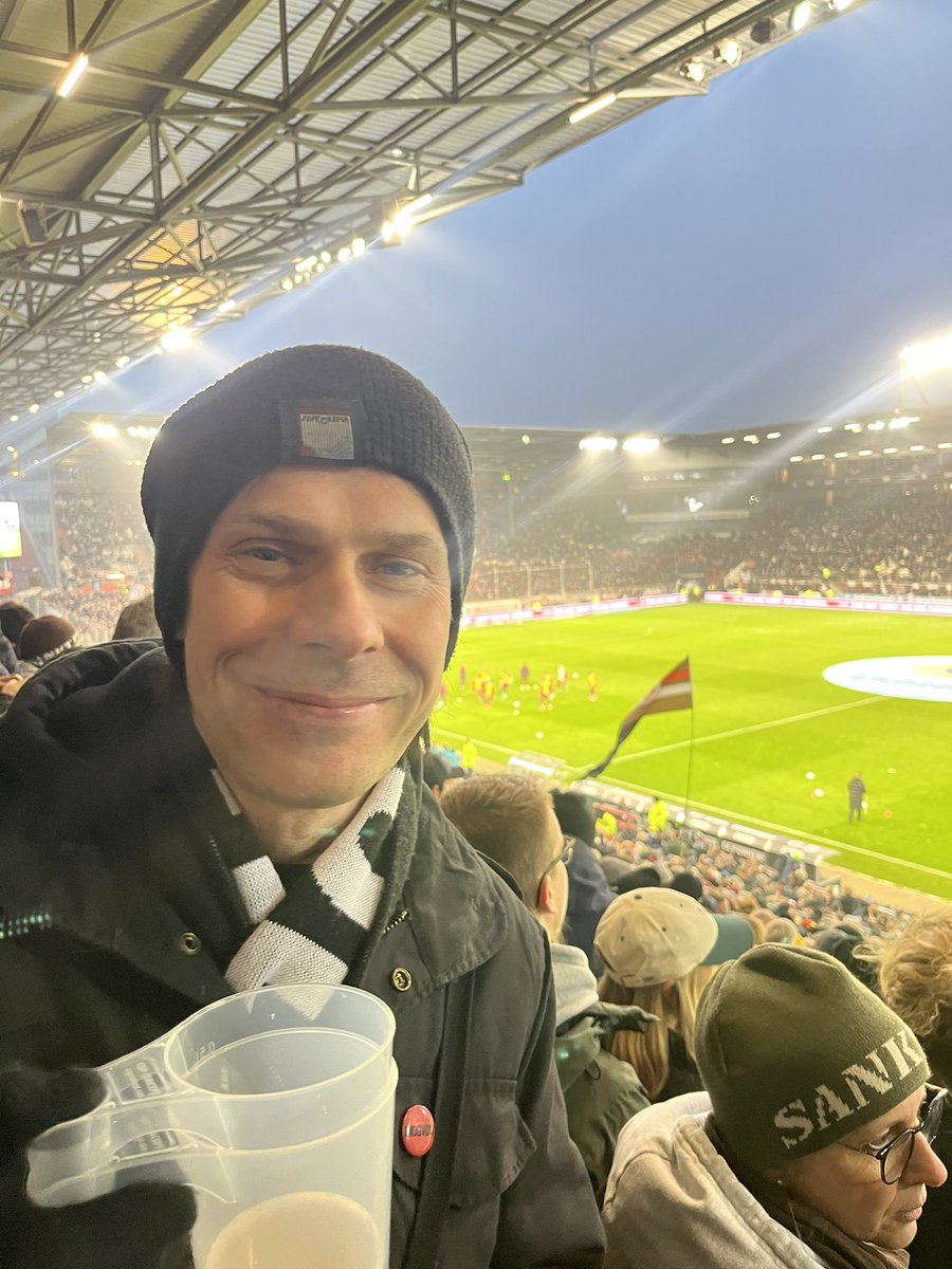 Gormless photo! However, today was my 25th anniversary watching <a href="/fcstpauli/">FC St. Pauli</a> from an unspectacular 12,000 crowd v Dresden back then to the giddy heights of a sell of our v Bayern Munich today,it’s been a great ride!!