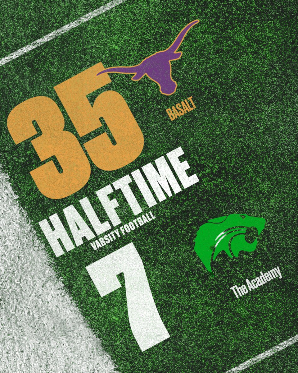 BHS_COAthletics's tweet image. Halftime update from Basalt. The Longhorns 35 and the Wildcats 7 #WeAreBasalt #COPrep #CHSAA