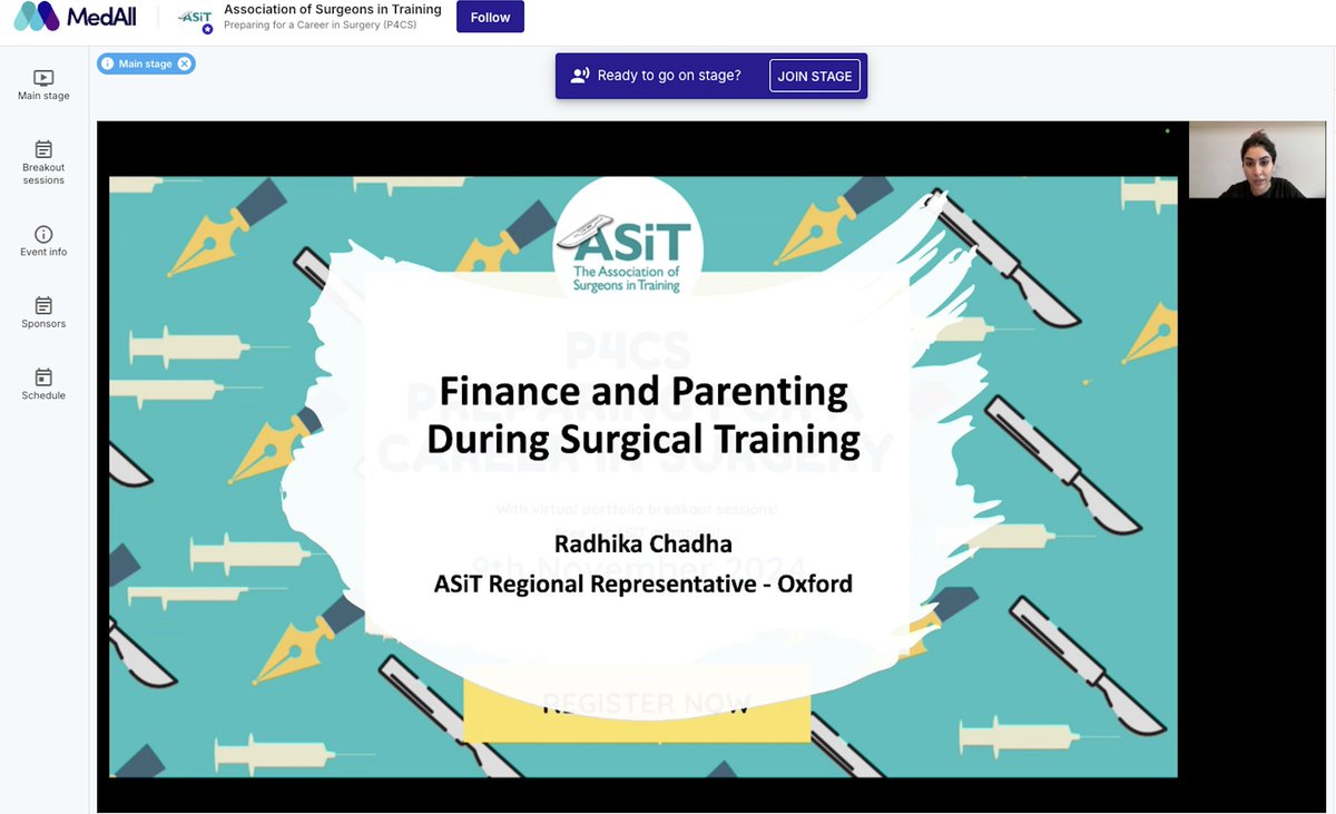 ASiTofficial's tweet photo. ๐ถ๐ผ Balancing family life and a surgical career is no small feat!
At todays #P4CS #ASiT session Miss Radhika Chadha explored how training affects family choices:
>41% survey respondents said their career influenced if theyโd have children,
>76% said it impacted timing.
>61% regretted family sacrifices for their careers..
๐ก Practical tips were discussed - including going part-time, moving closer to family, and minimising rotations.
The Nuffield Trust also highlighted the need for NHS supportโbetter policies, childcare options, and flexibility for #SurgicalParents. ๐ชโจ
#WorkLifeBalance #SurgicalTraining #FutureSurgeons #ParentingAndCareer #SupportForSurgeons #P4CS
