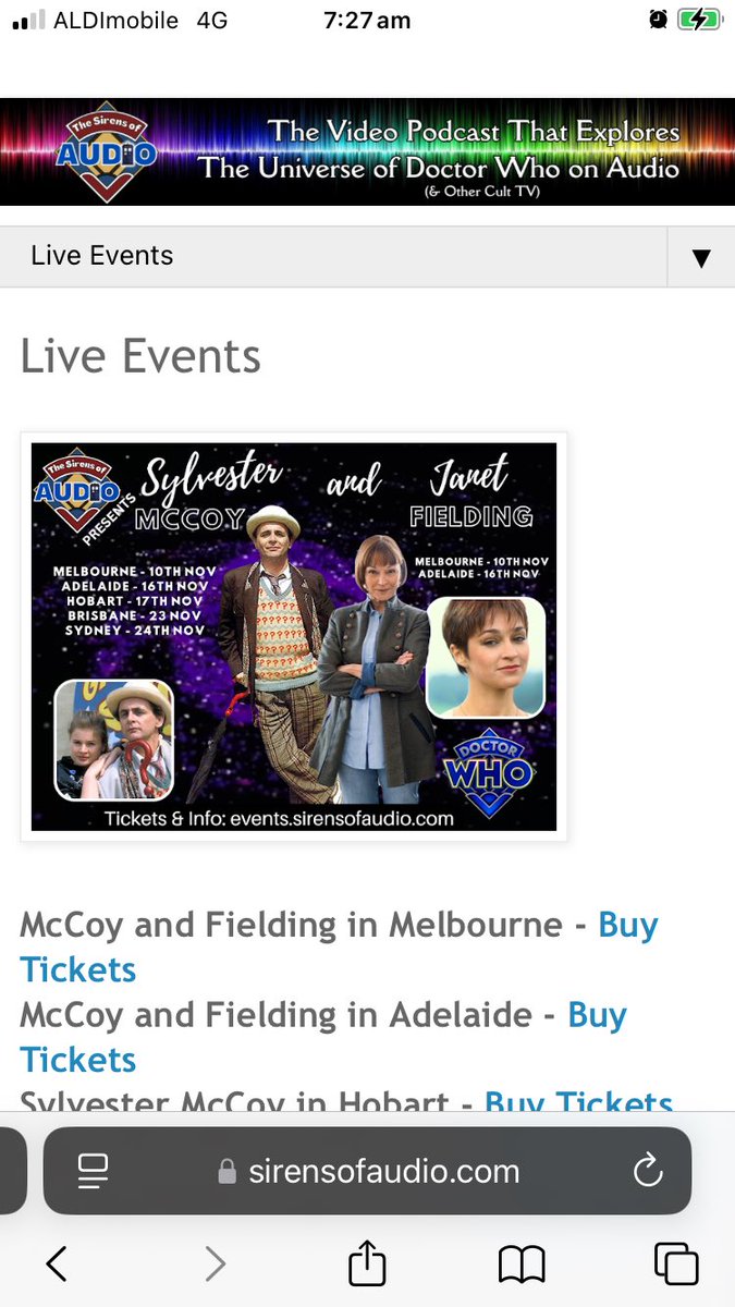 DoctorWhoVic's tweet image. @4SylvesterMcCoy &amp;amp; @jfmouthonlegs today! @AudioSirens Sylvester McCoy’s Final Tour of Australia begins today!! Treacy Centre. 126 The Avenue Parkville, 3052 11am till 6pm!!! :-) @bbcdoctorwho @DoctorWhoVic @drwhoaustralia #SirensOfAudio #SylvesterMcCoy #JF sirensofaudio.com/p/live-events.…