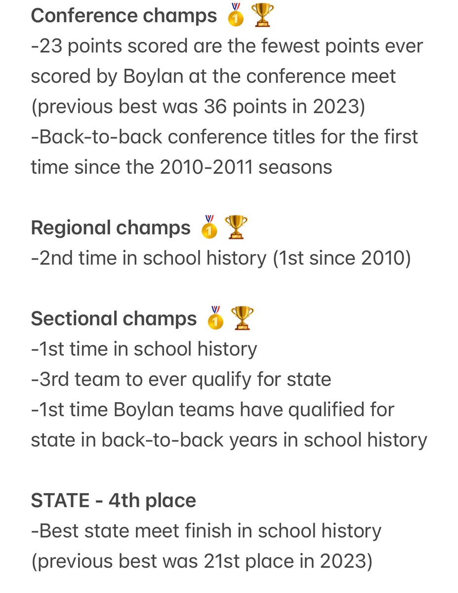 BoylanTrack's tweet photo. 2024 Lady Titan XC team:
NO DEBATE, the best team in Boylan cross country history‼️🏃🏽‍♀️💚🤍

Fell a heartbreaking 10 points shy of bringing home a state trophy today, but there is so much to be proud of!

@BoylanCatholic @TitansOnNFHS https://t.co/zjzWzaatNO